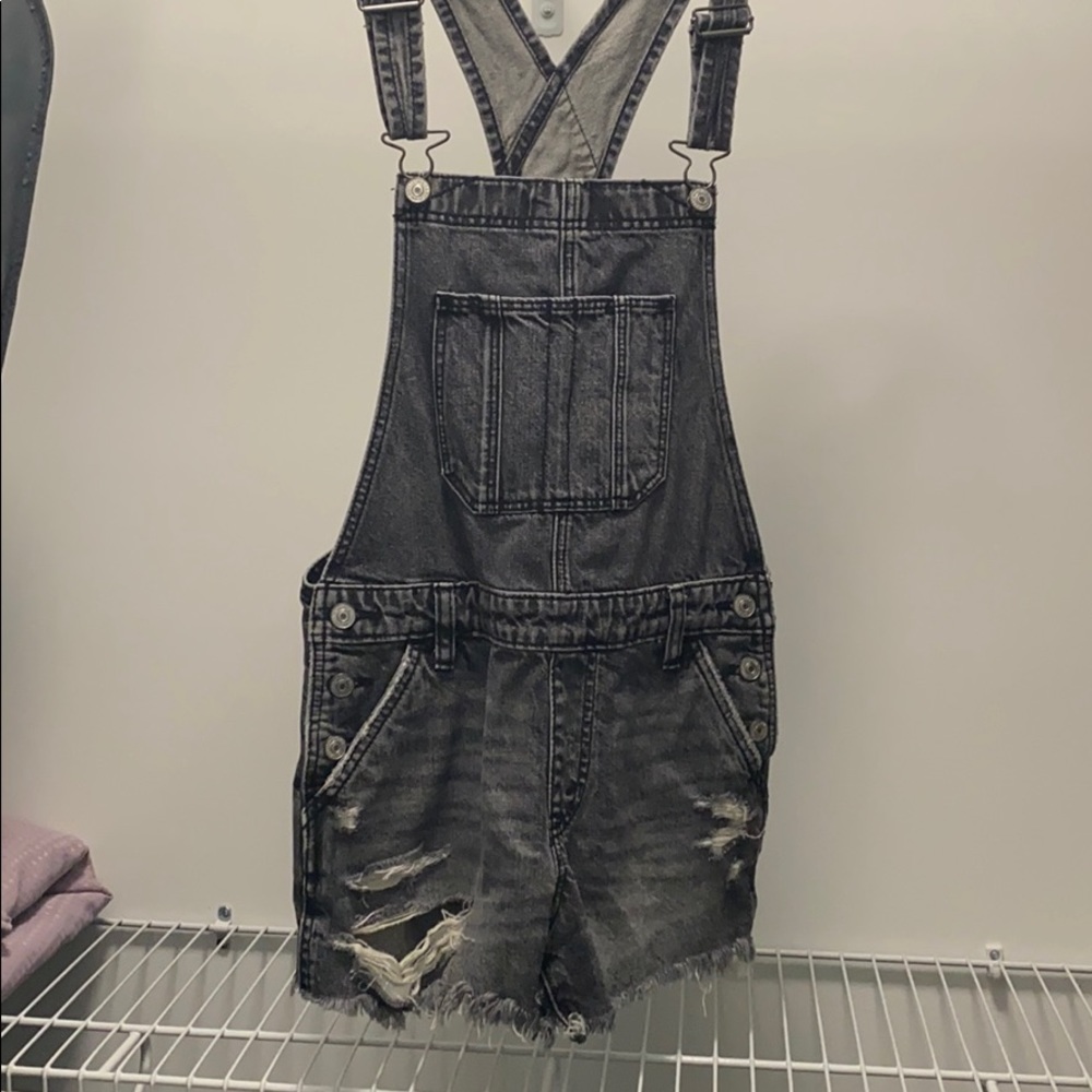 Black Wash Overalls